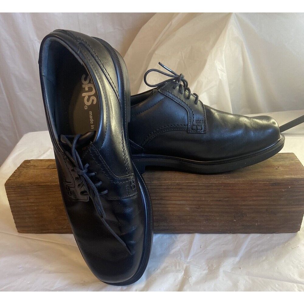 Men's‎ SAS Ambassador Black Leather Lace Up -Shoes For Comfort-Size 8 WW (Wide)
